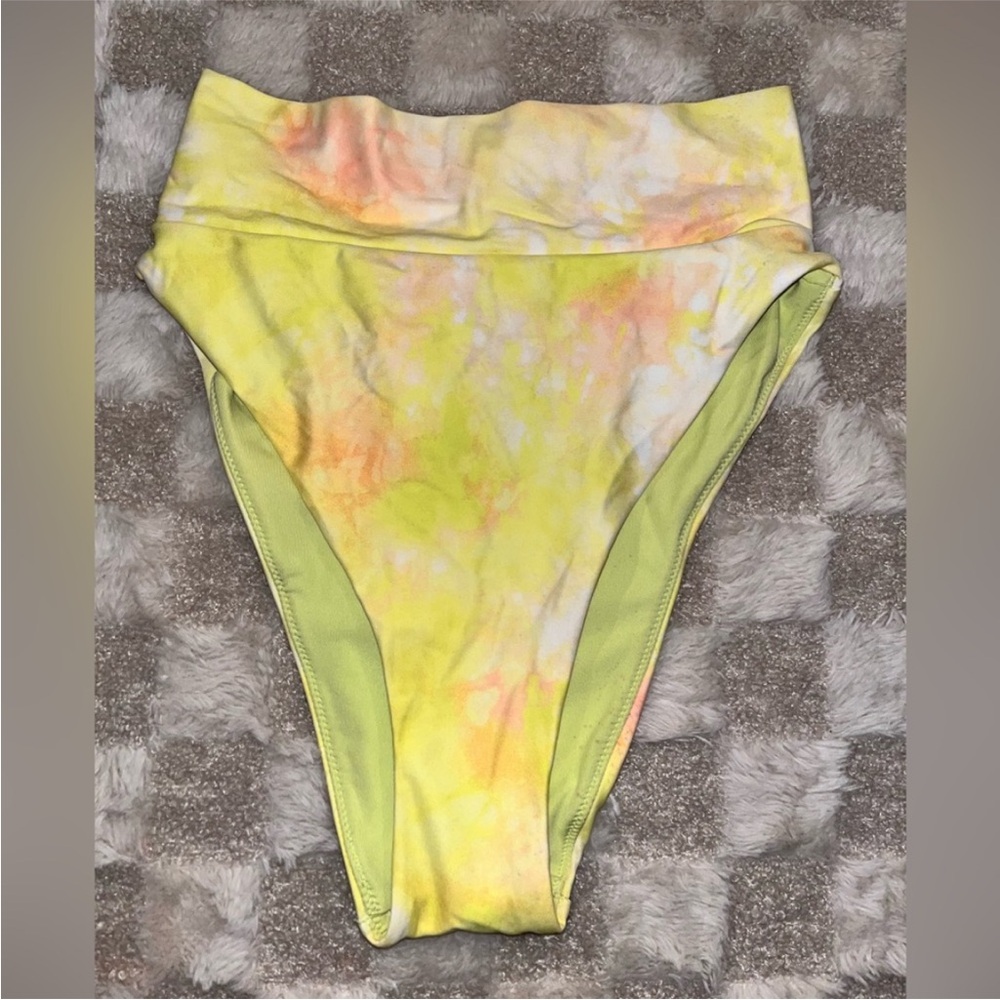 Aerie‎ swim Yellow and Orange Tie-Dye Bikini Bottom size XS
